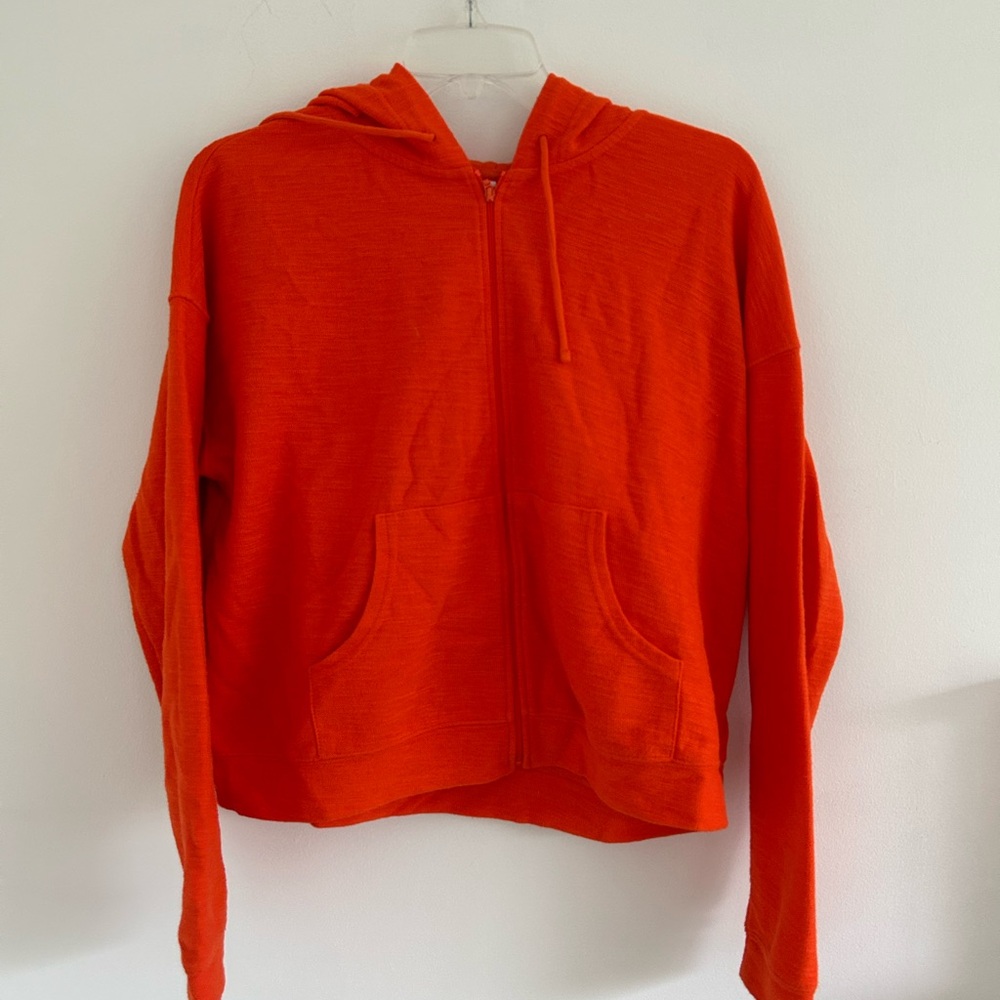 Bright Orange Old Navy Zip-Up Hoodie